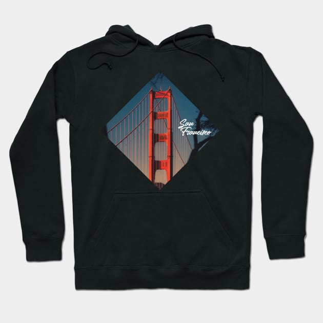 San Francisco California Golden Gate Bridge Sunshine Hoodie by smartrocket